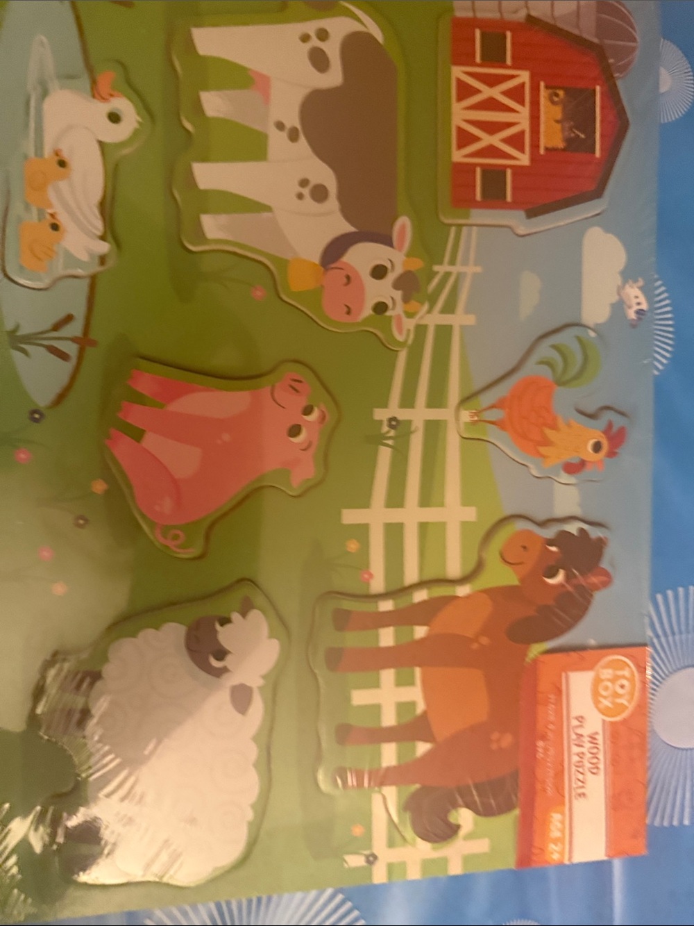 Farm Animal Wooden Puzzle - Colorful Kids Toy